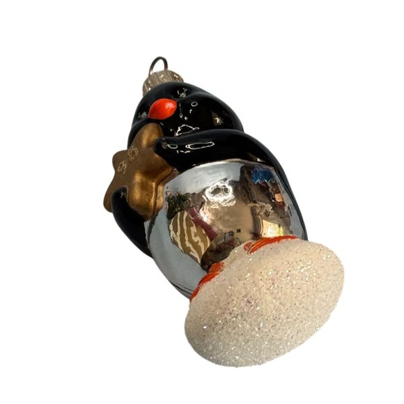 Crown Reflections Blown Glass Frosty Friends Eskimo & Penguin Christmas Ornament - Picture 6 of 8